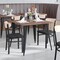 Flash Furniture Black Vinyl Dining Chairs - Natural Wood Backs, PK 2 2-XU-DG6V5BV-NAT-GG - alternate 4